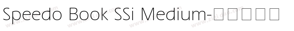 Speedo Book SSi Medium字体转换
